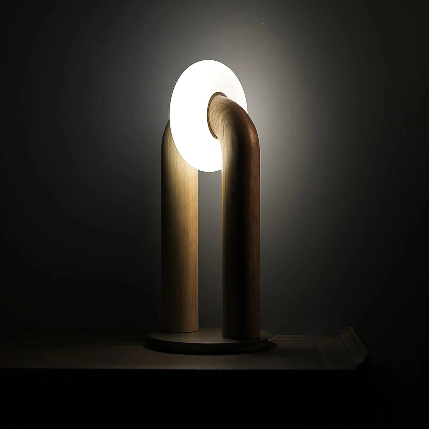 Arch Table Lamp in Black & Natural