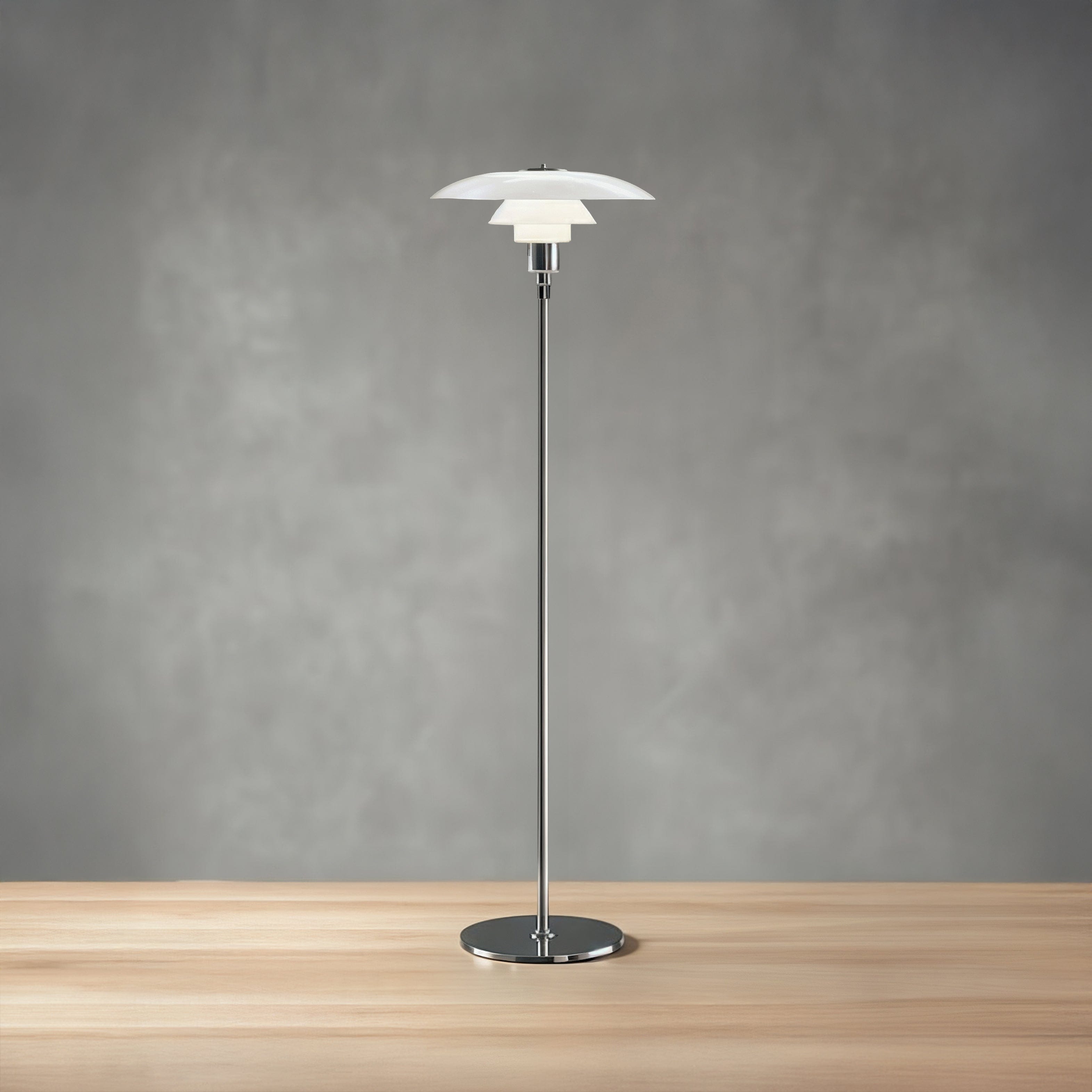 Umbrella Floor Lamp in Black & Orange