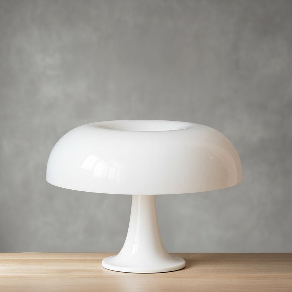 Mushroom Table Lamp in White & Orange