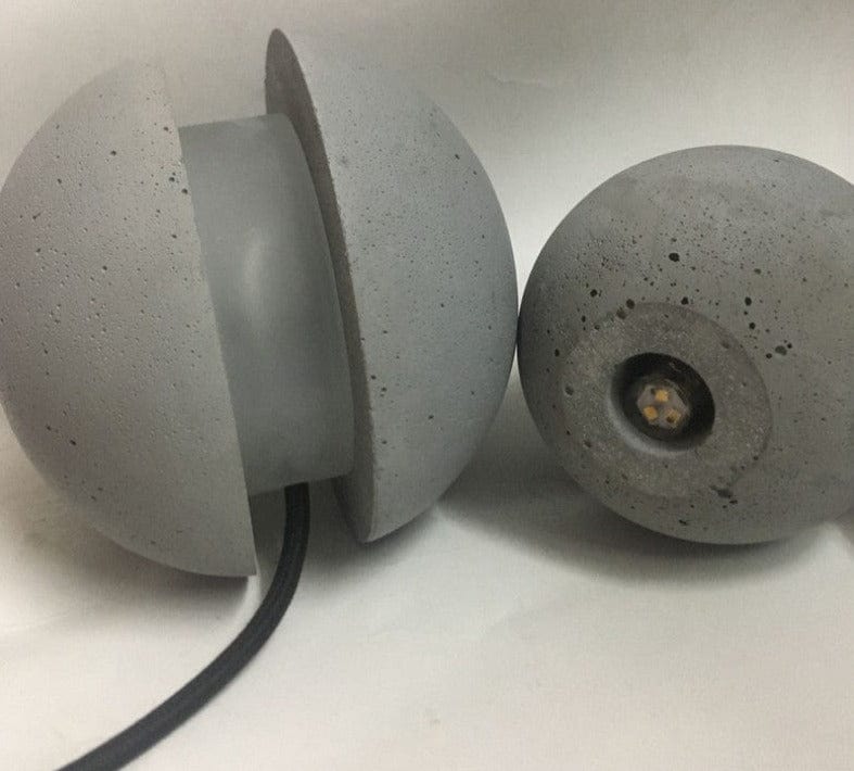 Sphered Cement Pendant Light