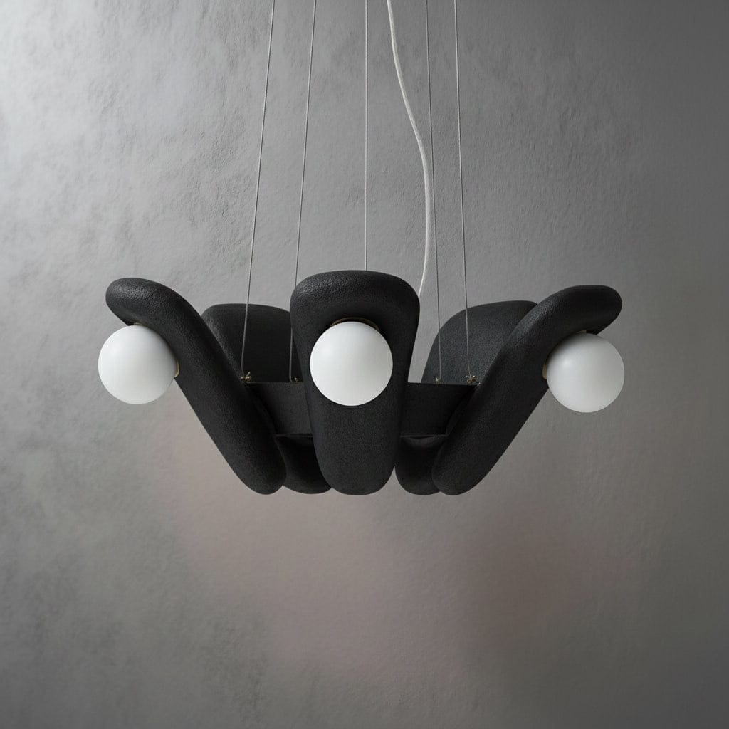 Zakohani Solo Chandelier in Milk & Beige