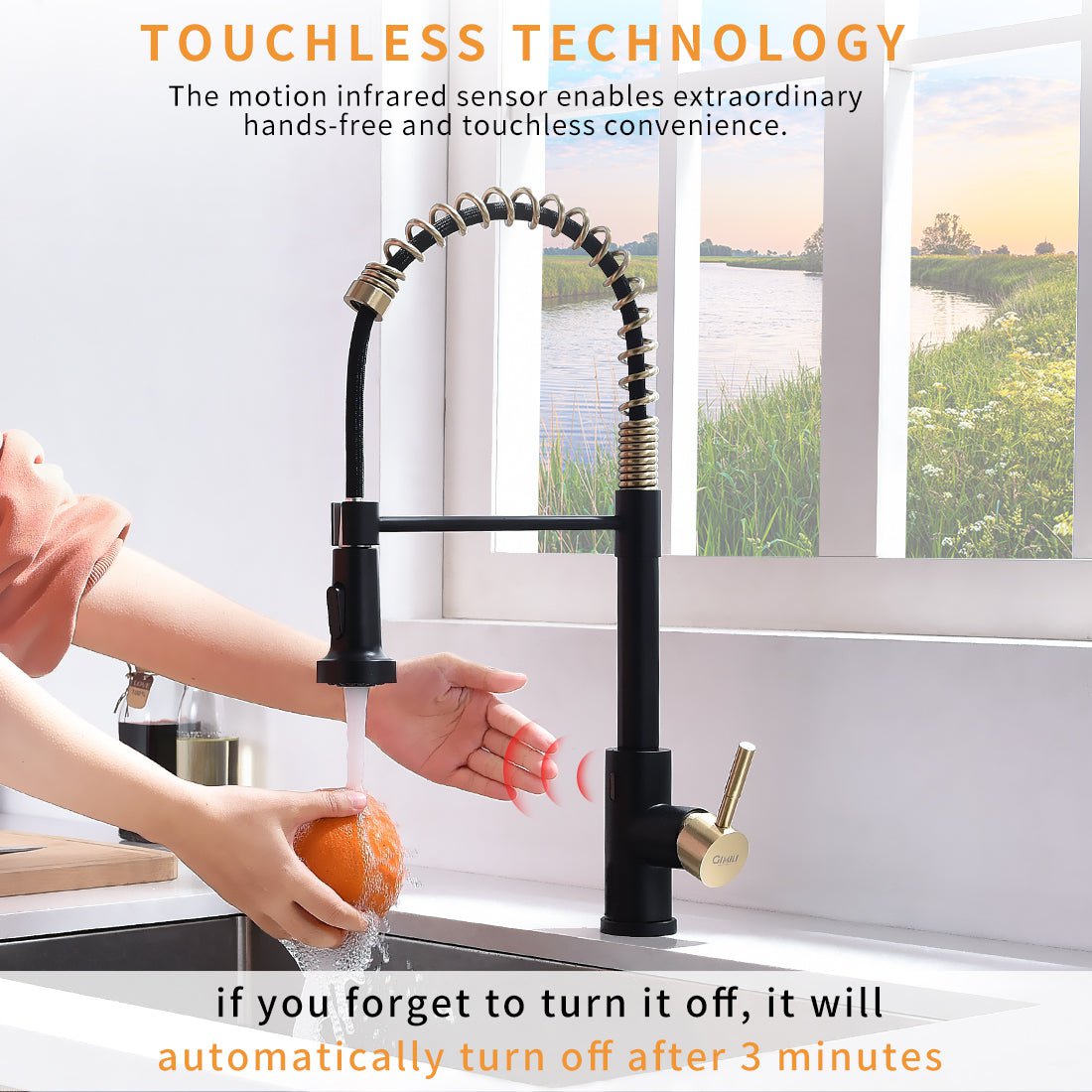 Kraus Touchless Sensor Faucet in Gold & Silver