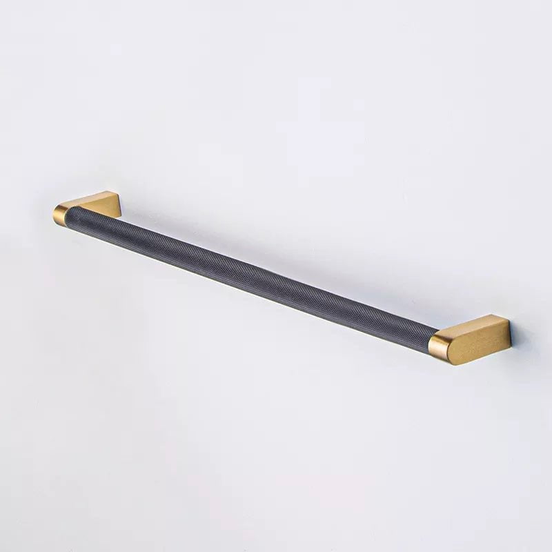 Castille Sue Furniture Handle in Brushed Brass & Matte Black - Viltara