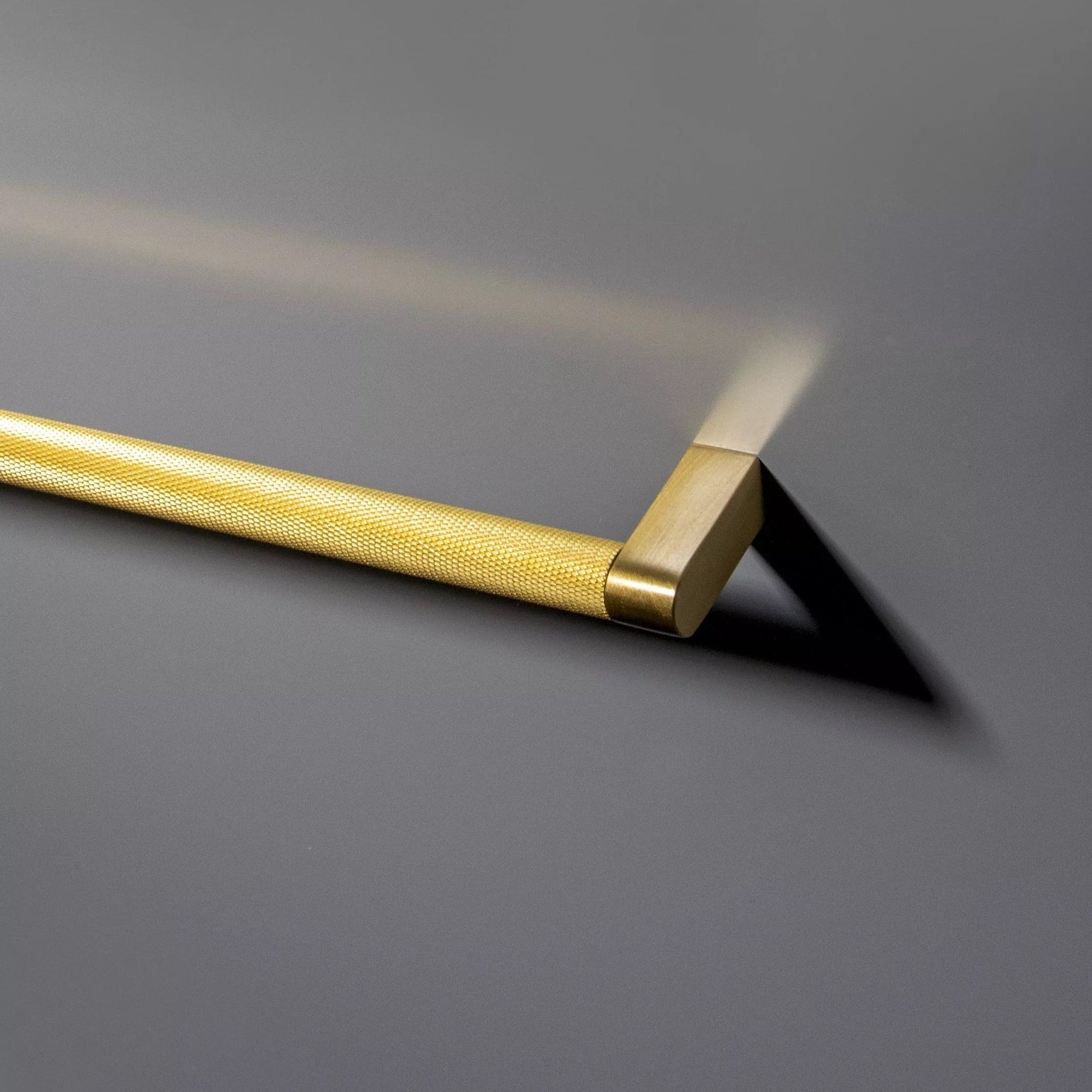 Castille Sue Furniture Handle in Brushed Brass & Matte Black - Viltara