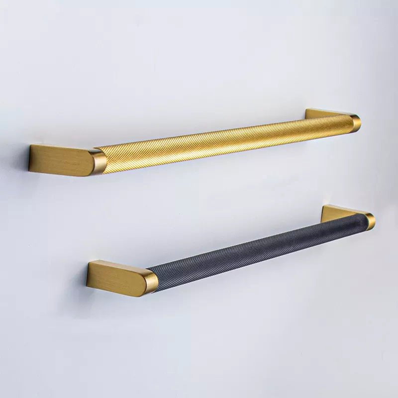 Castille Sue Furniture Handle in Brushed Brass & Matte Black - Viltara