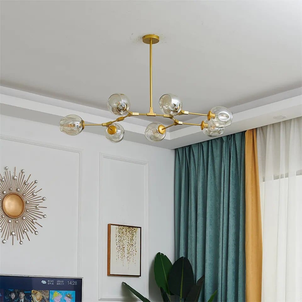 Gaffer Chandelier in Black & Gold