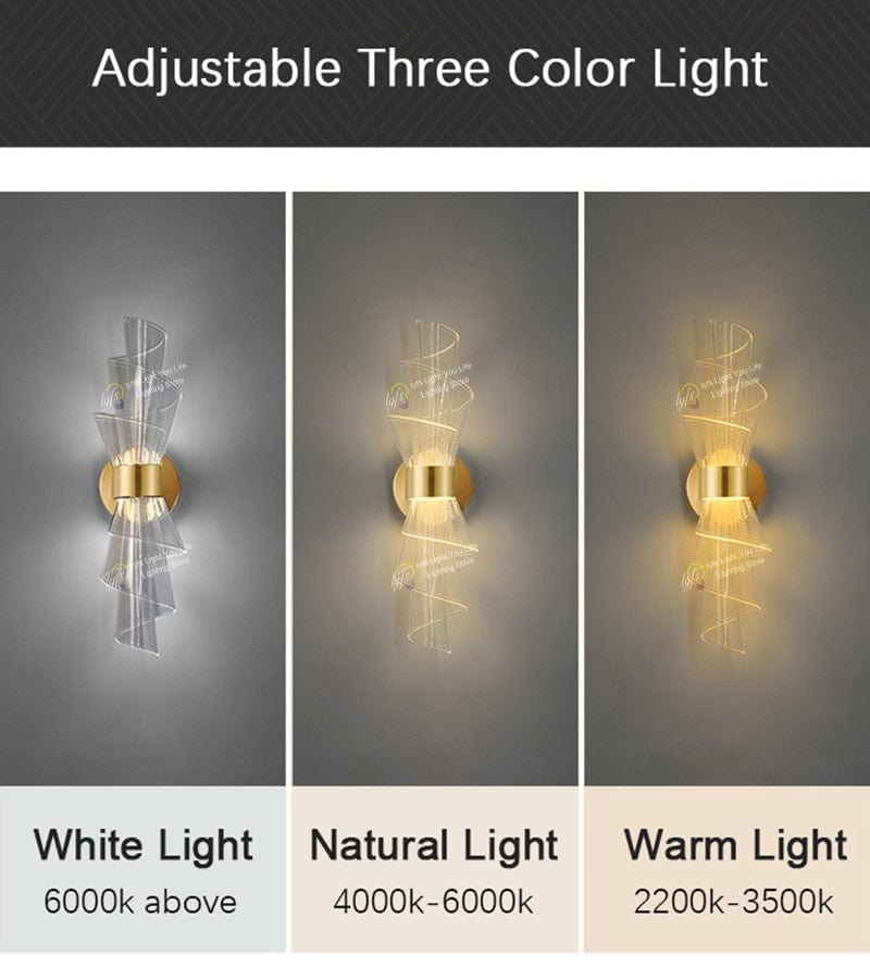 Bloom Torch Wall Light in Gold & Black