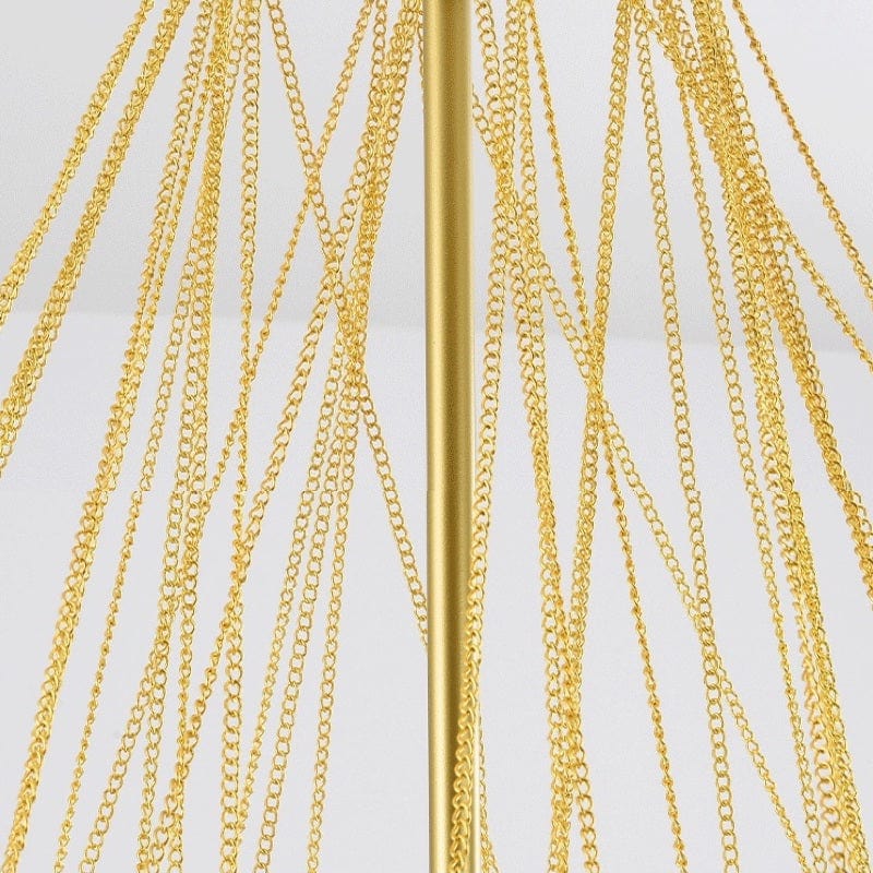 Glass Cloud Chandelier in Black & Gold