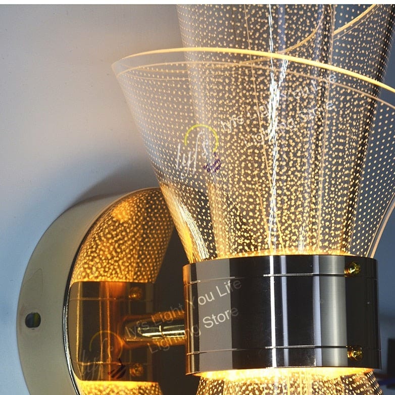 Bloom Torch Wall Light in Gold & Black