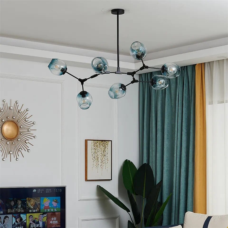 Gaffer Chandelier in Black & Gold