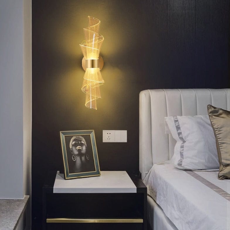 Bloom Torch Wall Light in Gold & Black