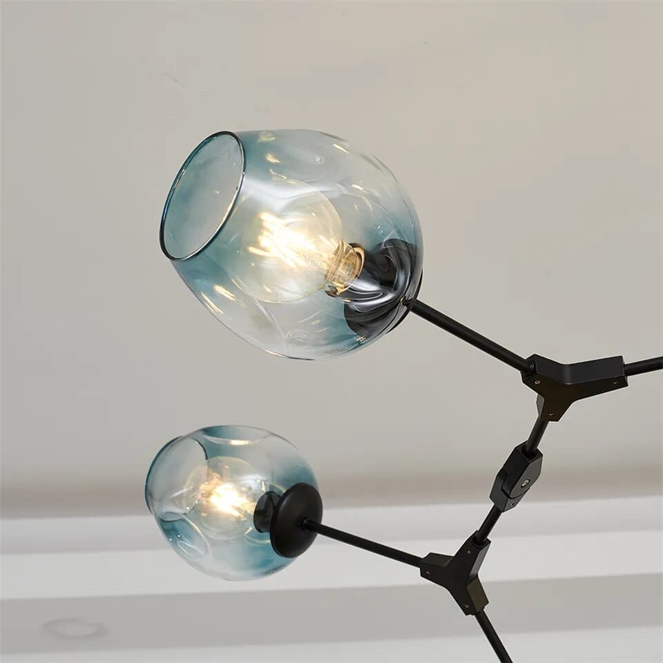 Gaffer Chandelier in Black & Gold