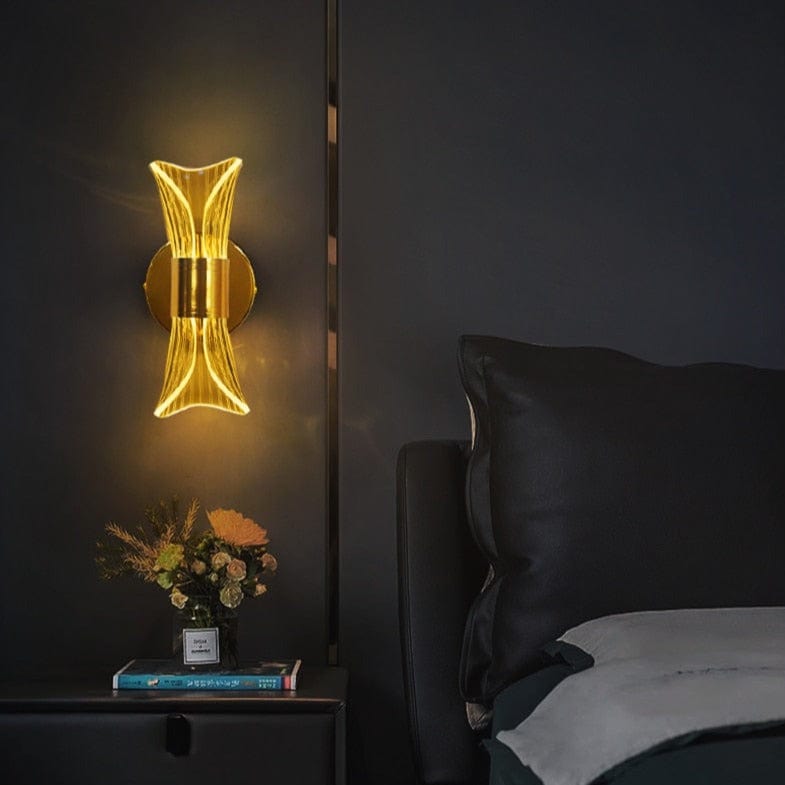 Bloom Torch Wall Light in Gold & Black