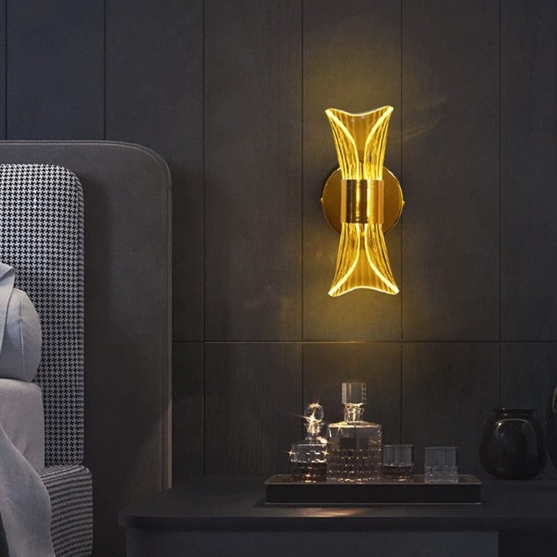Bloom Torch Wall Light in Gold & Black