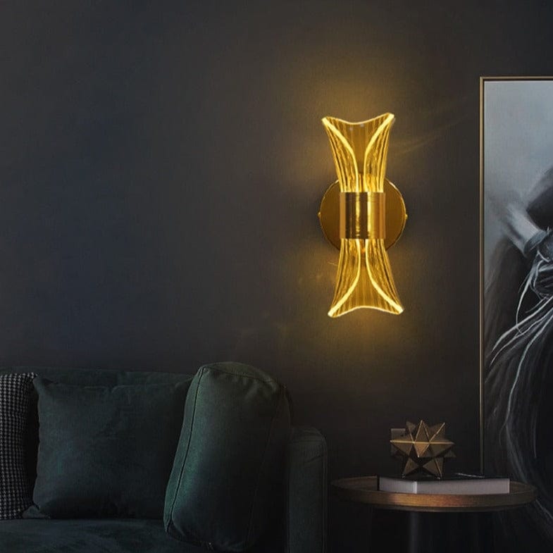 Bloom Torch Wall Light in Gold & Black