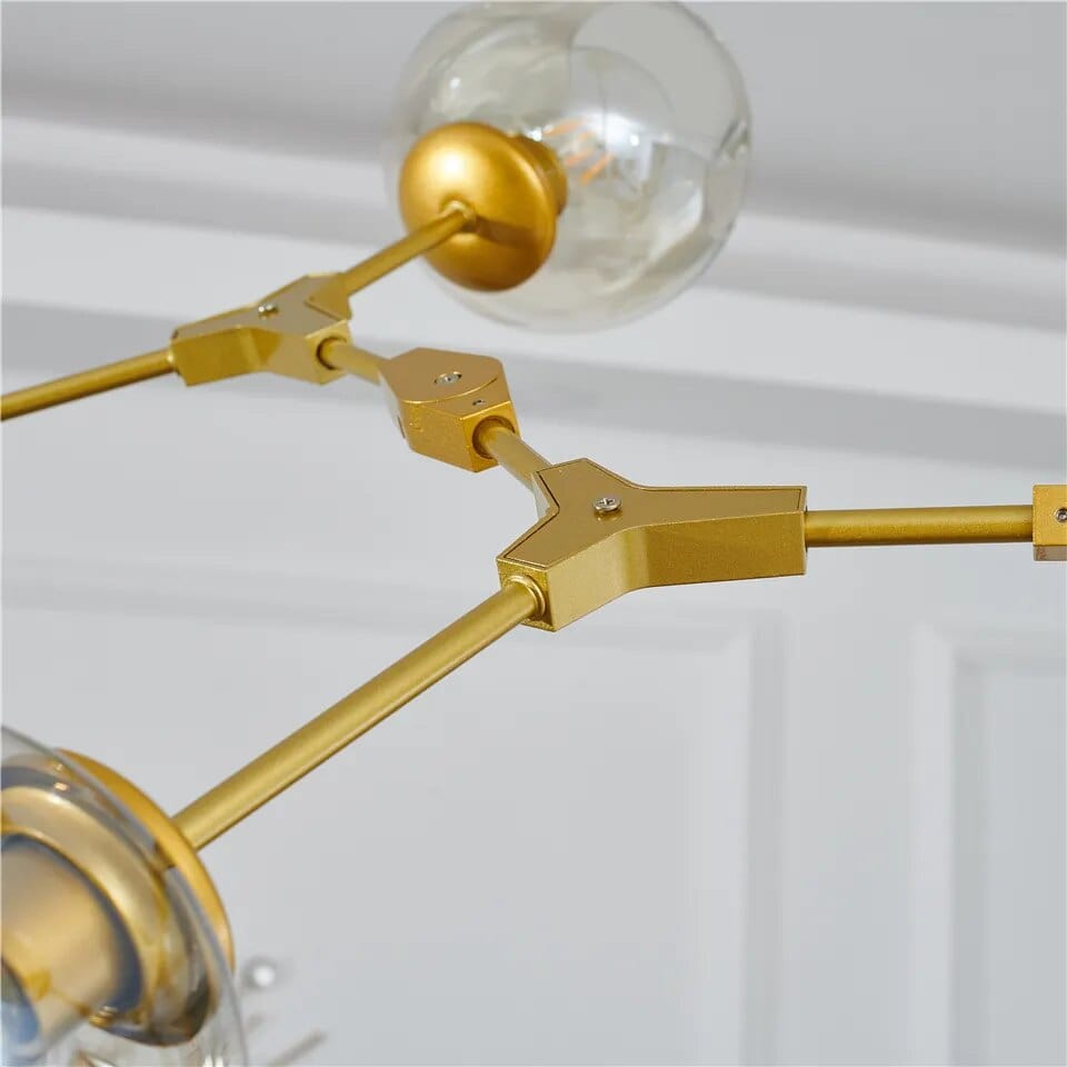 Gaffer Chandelier in Black & Gold