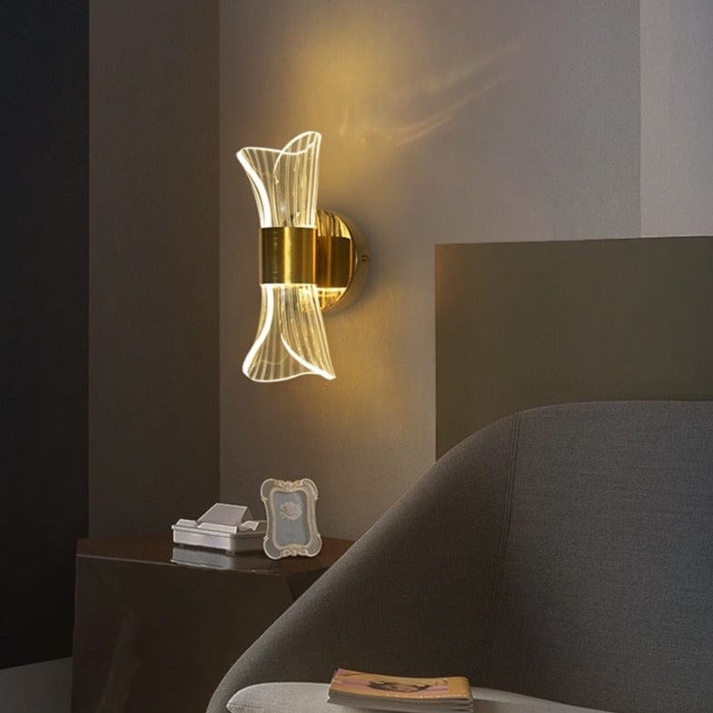 Bloom Torch Wall Light in Gold & Black