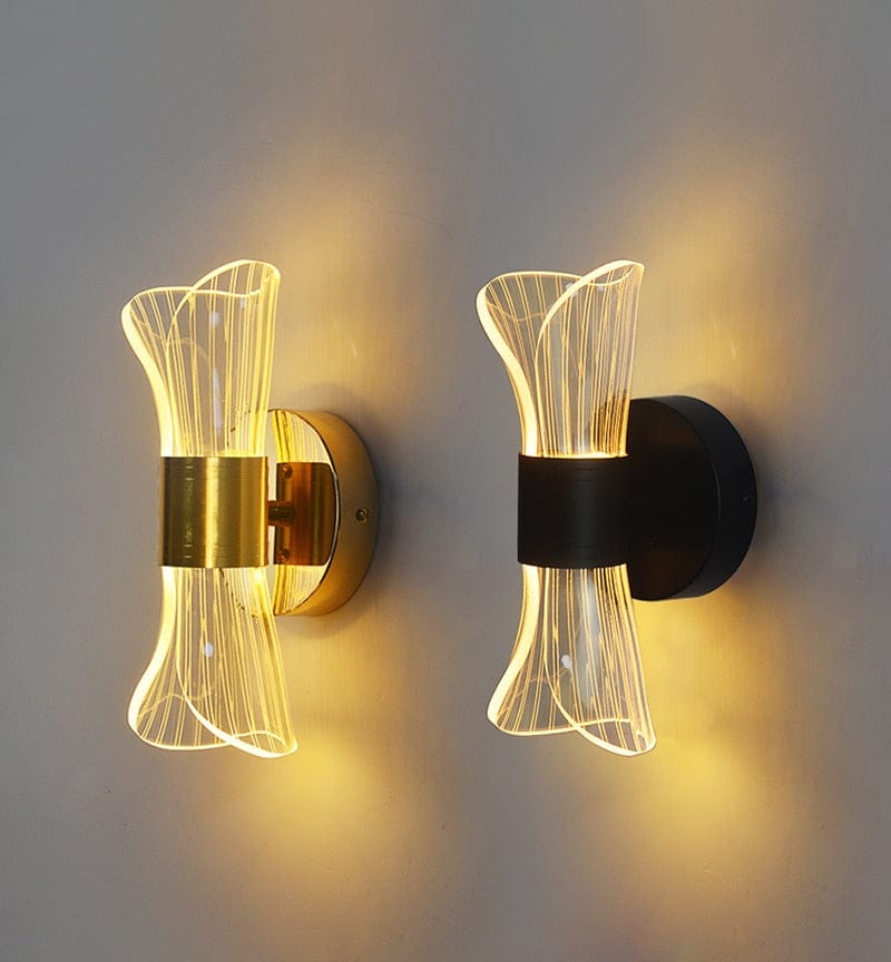 Bloom Torch Wall Light in Gold & Black