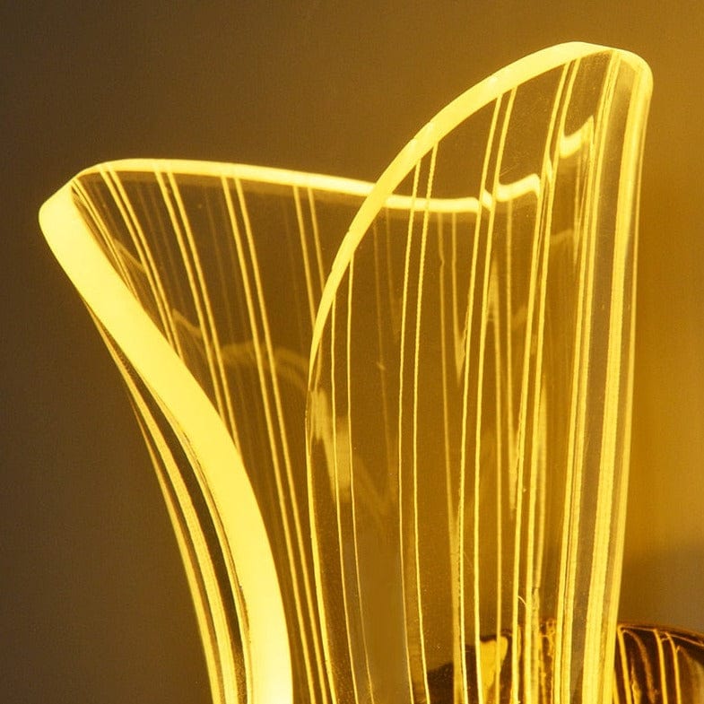 Bloom Torch Wall Light in Gold & Black