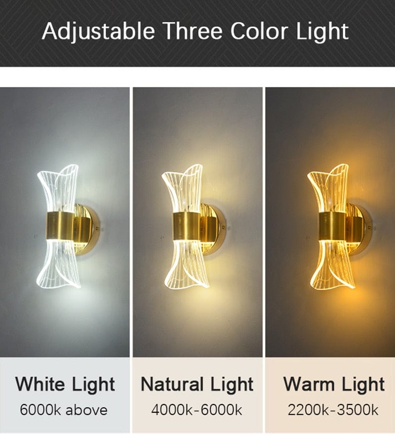 Bloom Torch Wall Light in Gold & Black