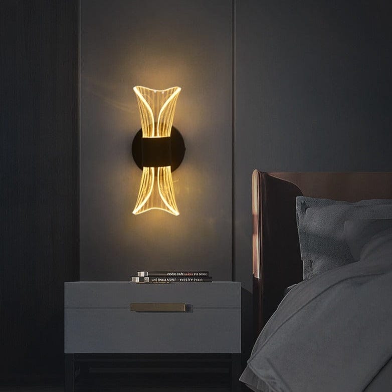 Bloom Torch Wall Light in Gold & Black