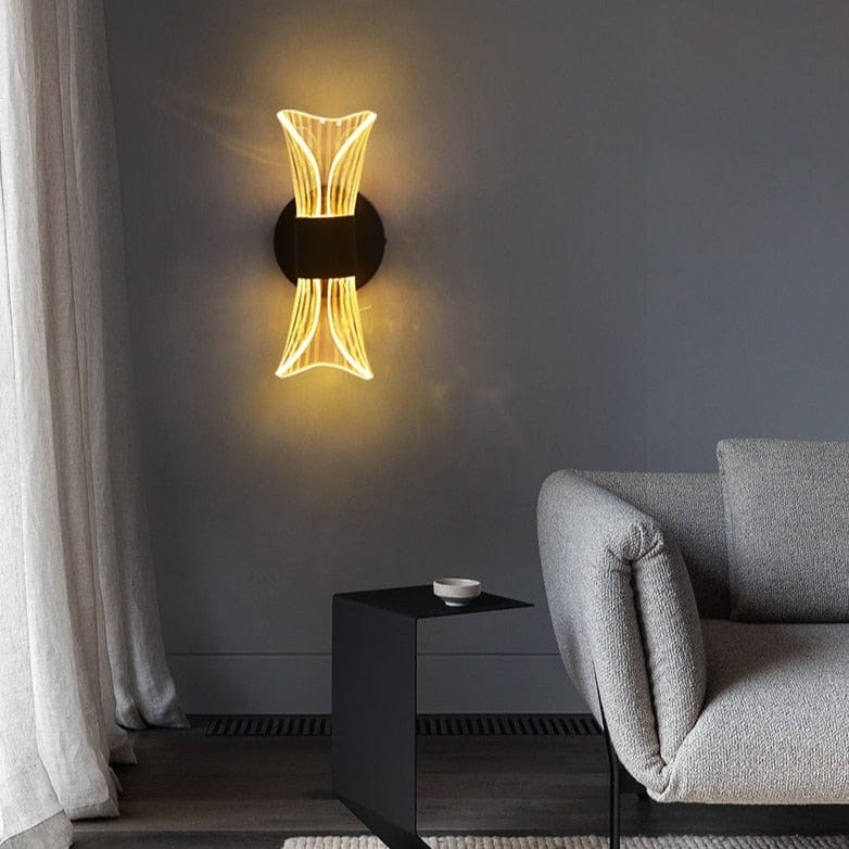 Bloom Torch Wall Light in Gold & Black