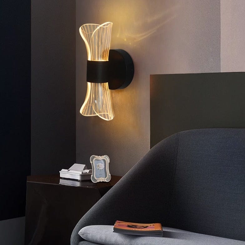 Bloom Torch Wall Light in Gold & Black