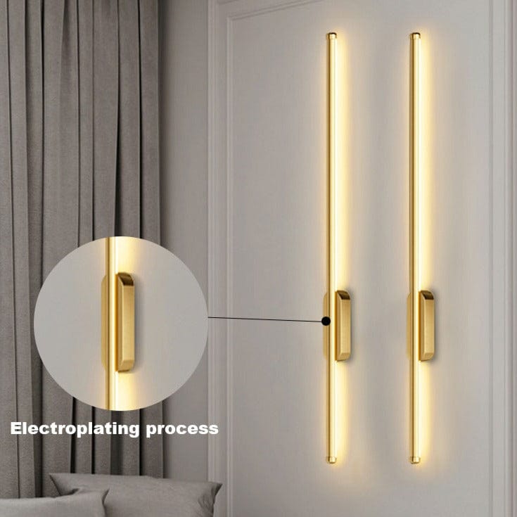 Vista Slim Wall Light in Gold & Black