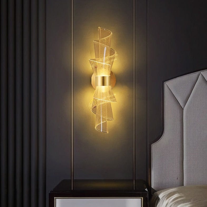 Bloom Torch Wall Light in Gold & Black