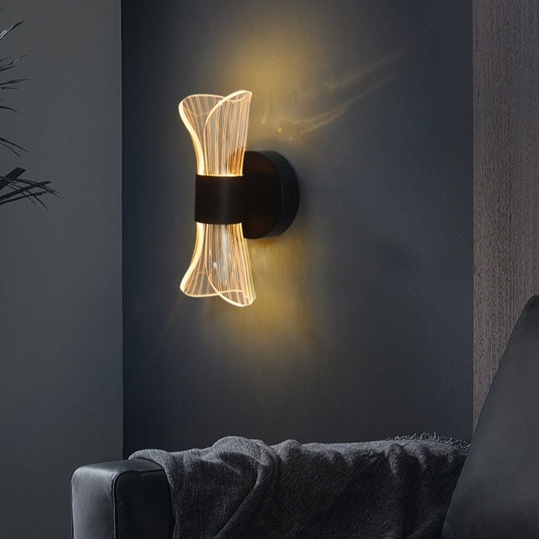 Bloom Torch Wall Light in Gold & Black