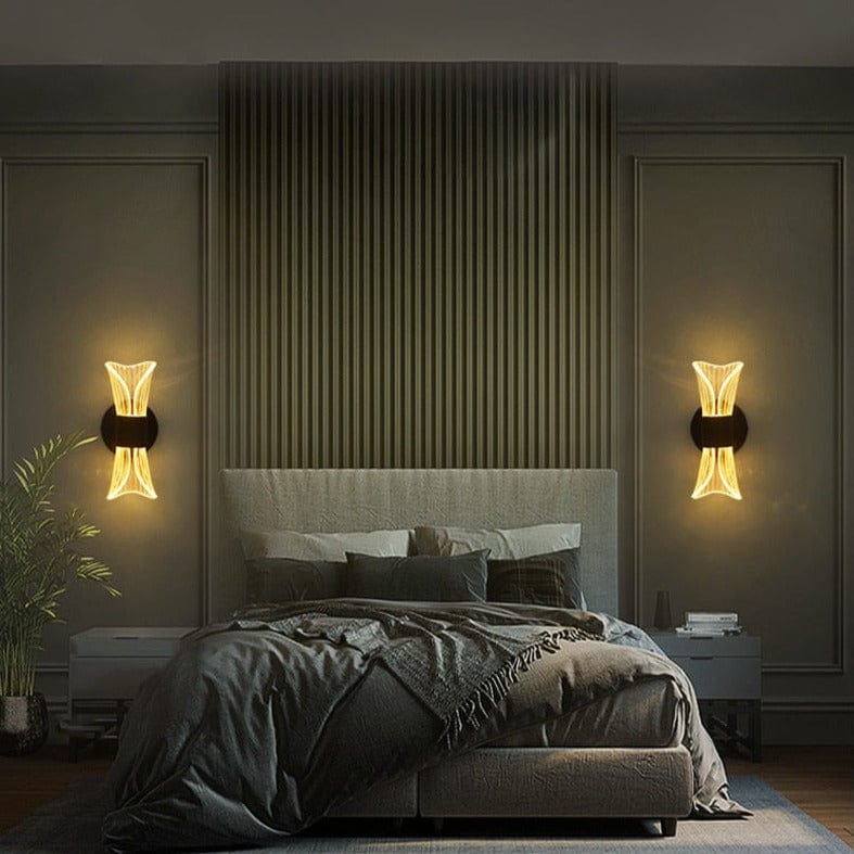 Bloom Torch Wall Light in Gold & Black