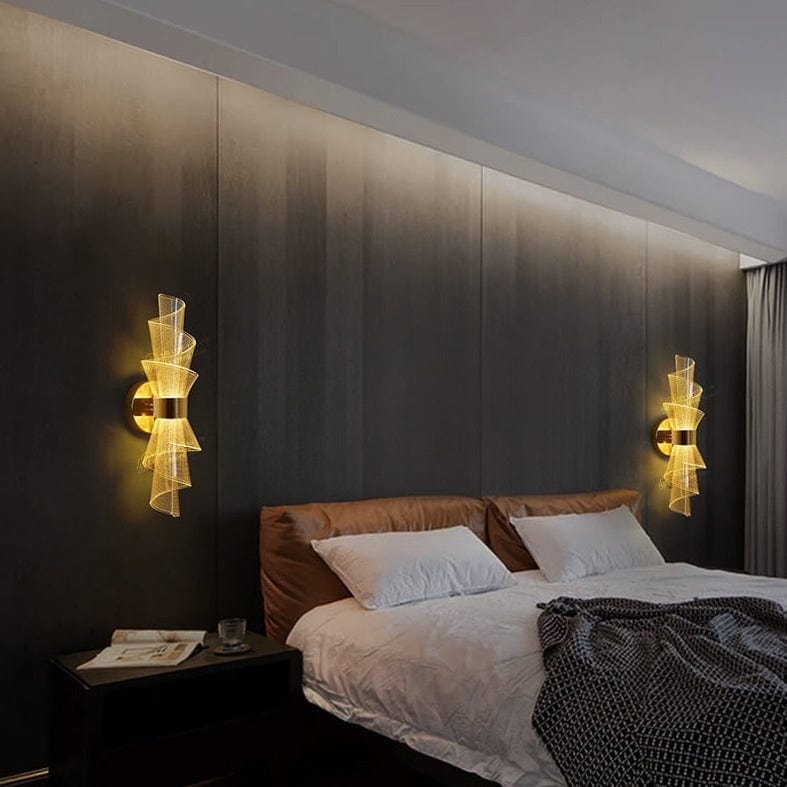 Bloom Torch Wall Light in Gold & Black