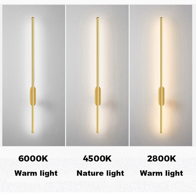 Vista Slim Wall Light in Gold & Black
