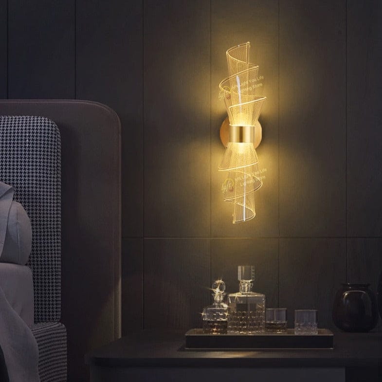 Bloom Torch Wall Light in Gold & Black