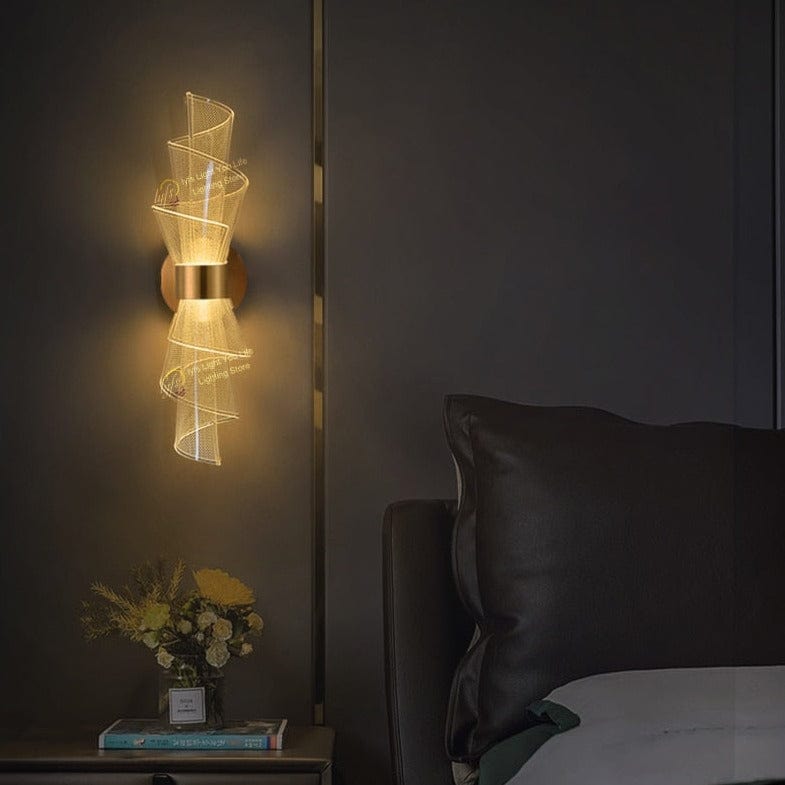 Bloom Torch Wall Light in Gold & Black