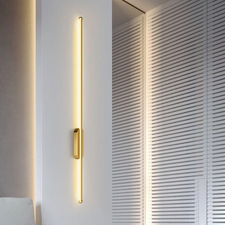 Vista Slim Wall Light in Gold & Black