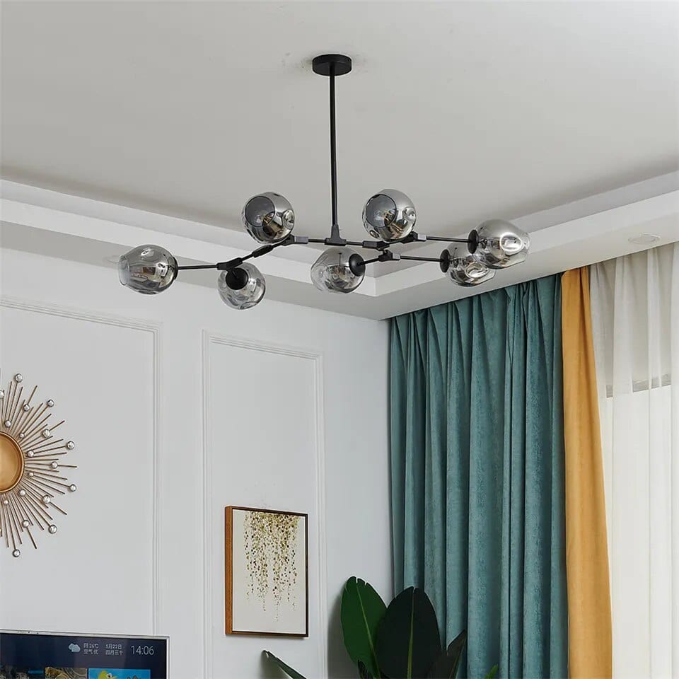 Gaffer Chandelier in Black & Gold