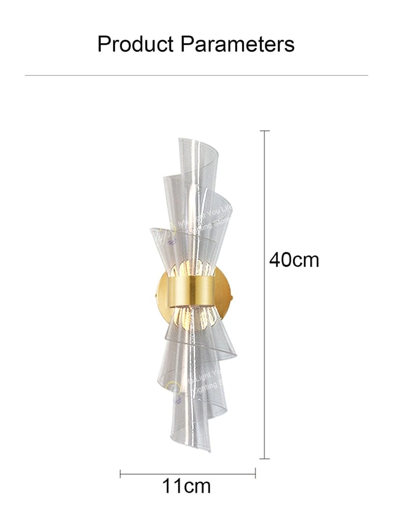 Bloom Torch Wall Light in Gold & Black