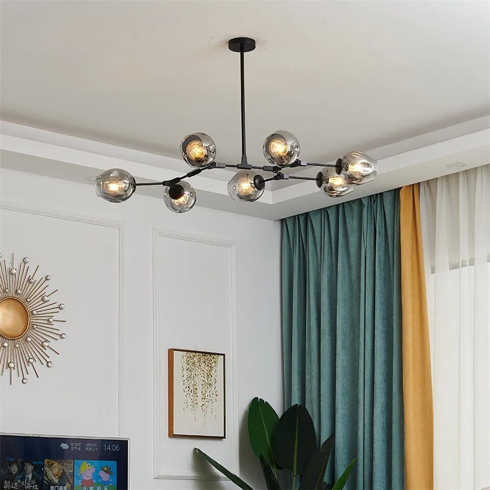 Gaffer Chandelier in Black & Gold