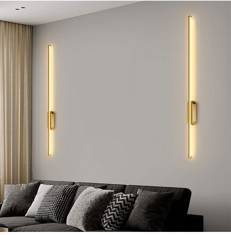 Vista Slim Wall Light in Gold & Black