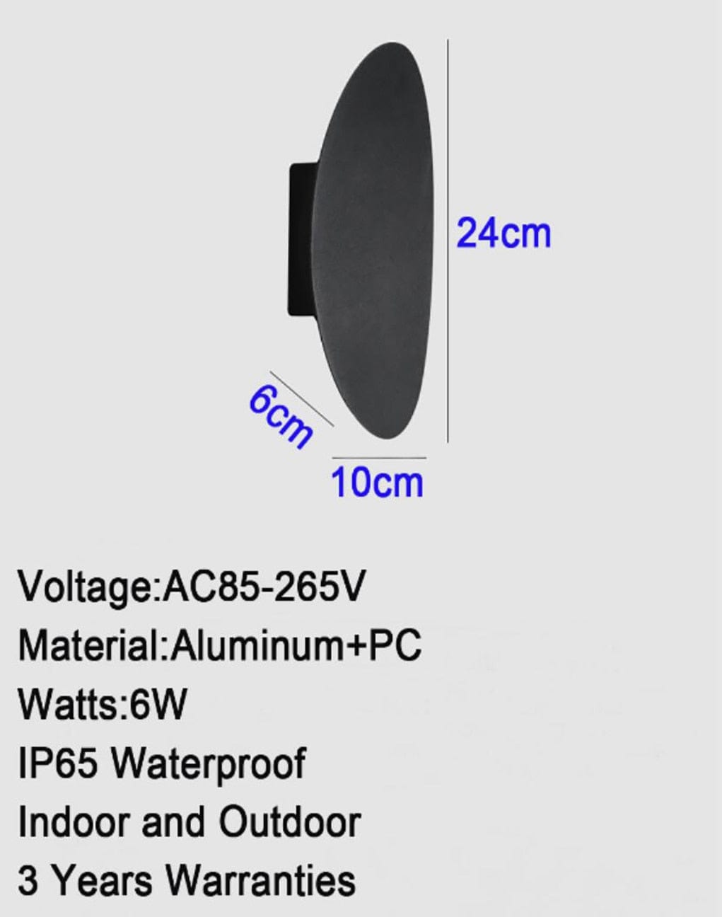 Sunset Wall Light in White & Black