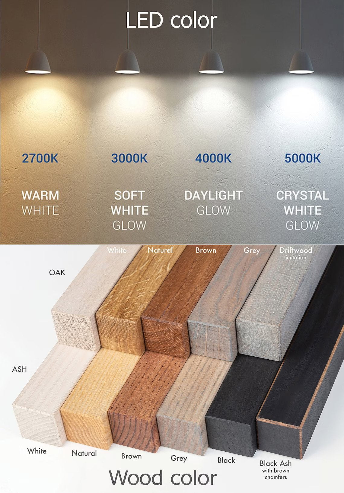 DNA Vertical Wooden Chandelier in White Ash & Natural Ash