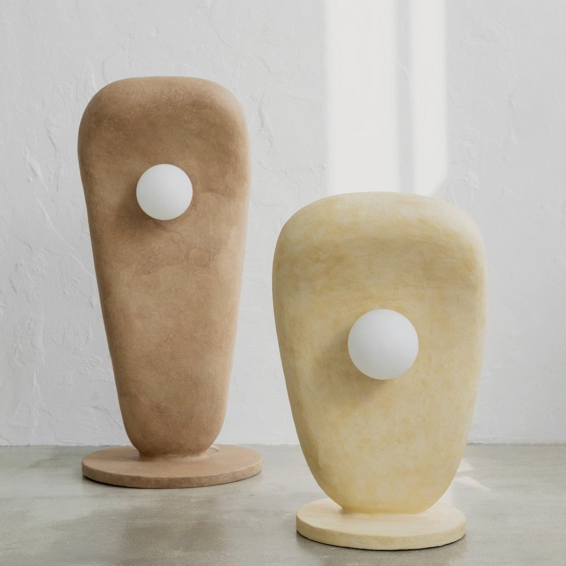Zakohani Floor Lamp in Beige & Raw Ochra