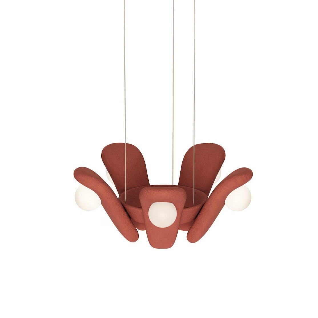 Zakohani Solo Chandelier in Milk & Beige