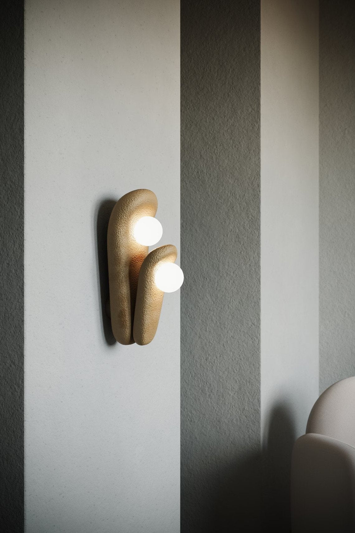 Zakohani Sconce in Milk & Beige