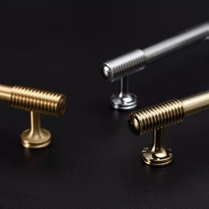 Hickory Lane Furniture Handle in Brushed Brass & Titanium Gold - Viltara