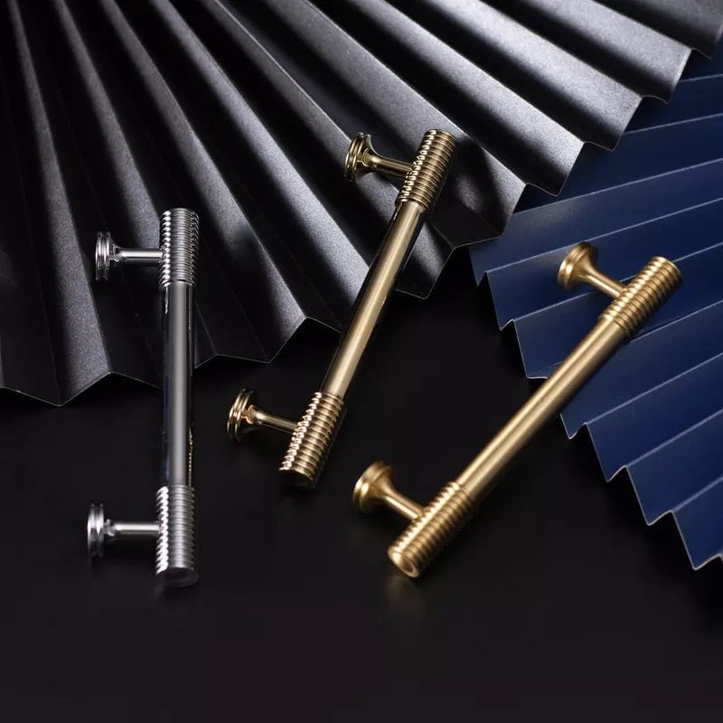 Hickory Lane Furniture Handle in Brushed Brass & Titanium Gold - Viltara