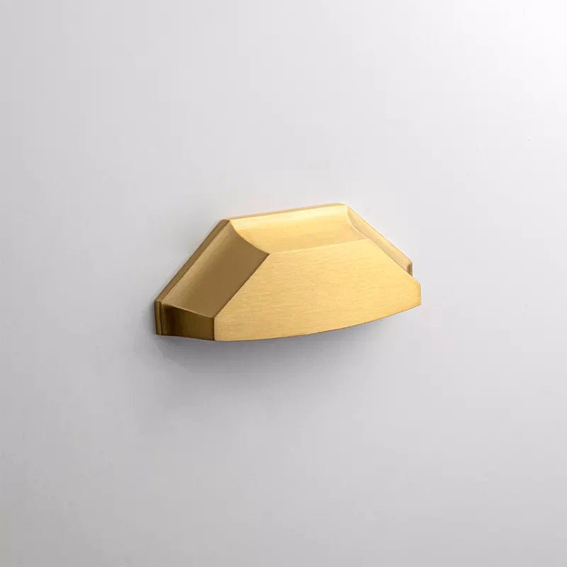 Cupper Shell Furniture Handle in Black & Brushed Brass