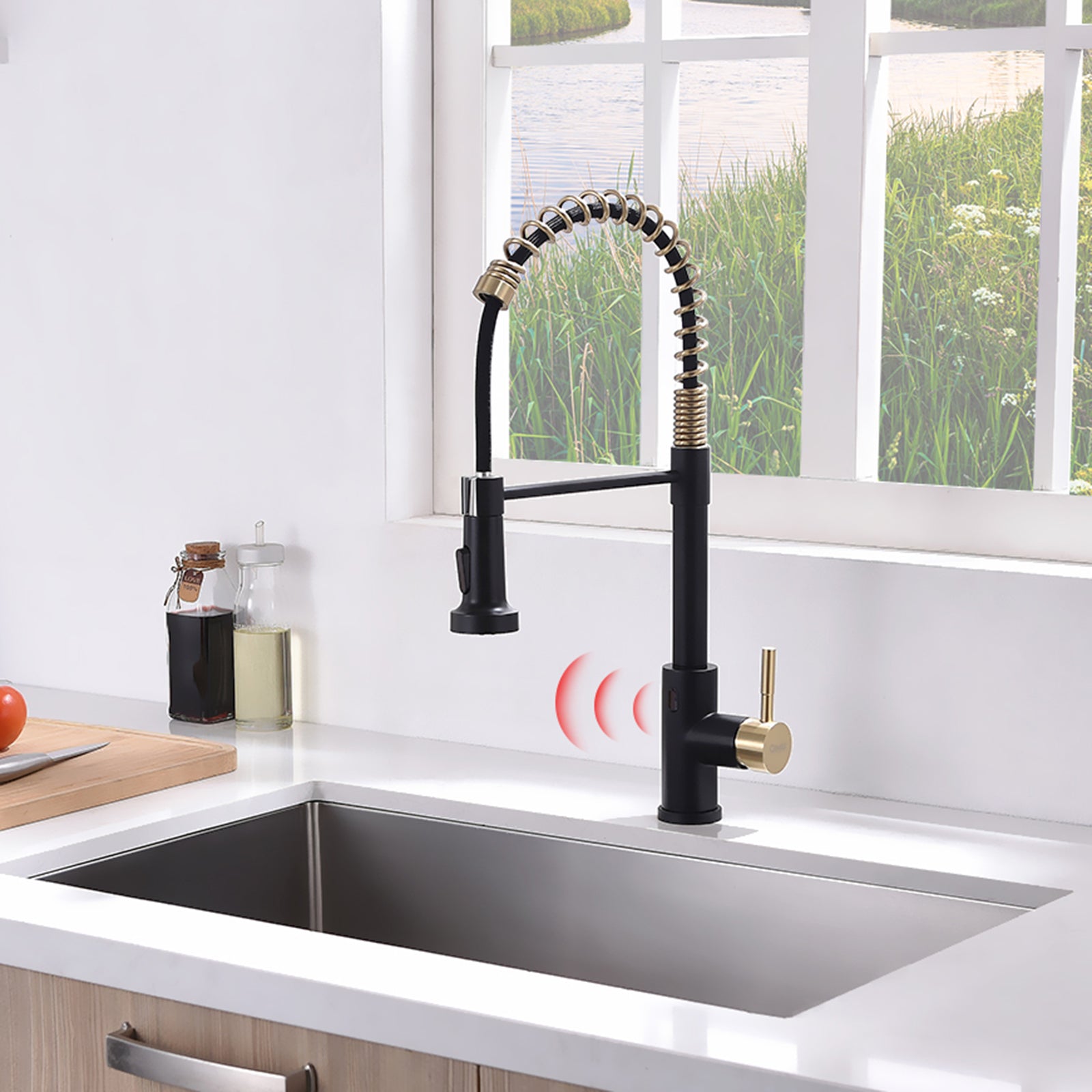 Kraus Touchless Sensor Faucet in Gold & Silver