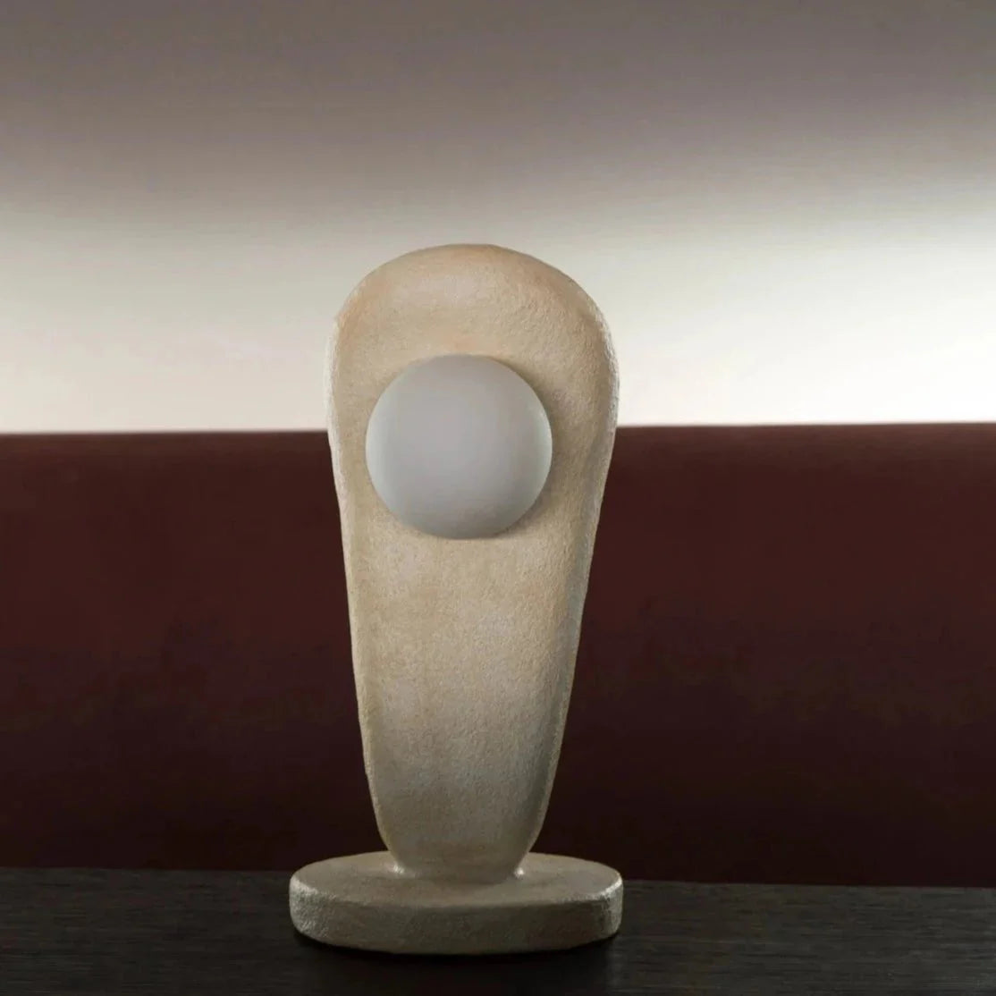 Zakohani Table Lamp in Milk & Beige